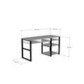 Birou Serho cu 5 rafturi, Alb - Negru, 150 x 59 x 76 cm
