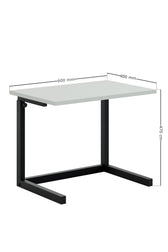 Birou Adore Laptop Reglabil, Alb, 40x60x43-73 cm