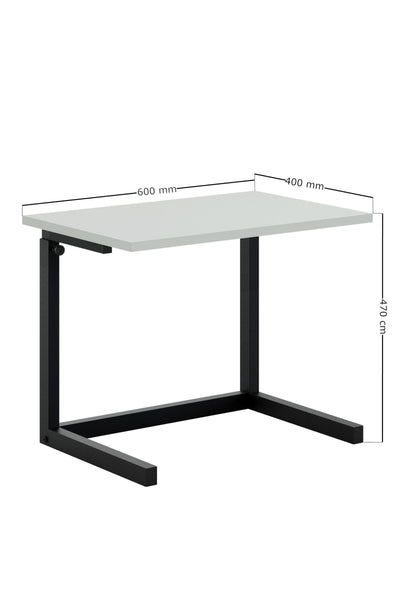 Birou Adore Laptop Reglabil, Alb, 40x60x43-73 cm