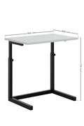 Birou Smart Laptop Reglabil, Alb, 40x60x43-73 cm