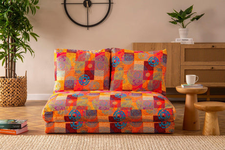 Canapea extensibila cu 2 locuri Matilda, Multicolor, 120x62x68 cm