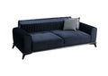 Canapea extensibila cu 3 Locuri Lisa, Albastru Marin, 220 x 92 x 77 cm