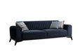 Canapea extensibila cu 3 Locuri Lisa, Albastru Marin, 220 x 92 x 77 cm