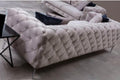 Canapea Fixa cu 3 Locuri Favalli, Chester,  Gri deschis, 230 x 90 x 73 cm