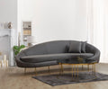 Canapea Lux  KafKef 4 Locuri, Gri inchis, 255 x 85 x 120 cm