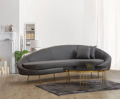 Canapea Lux  KafKef 4 Locuri, Gri inchis, 255 x 85 x 120 cm