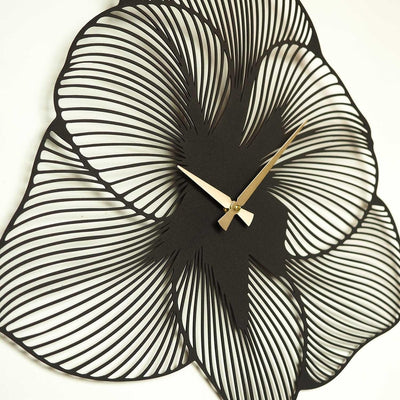 Ceas de perete Azalea Metal Wall Clock - Black, Negru, 70 x 70  cm