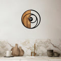 Ceas de perete decorativ din lemn Circle, Nuc, 3x56x56 cm