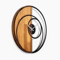 Ceas de perete decorativ din lemn Circle, Nuc, 3x56x56 cm