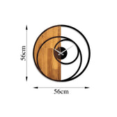 Ceas de perete decorativ din lemn Circle, Nuc, 3x56x56 cm