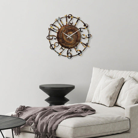 Ceas de perete Metal Wall Clock 15, Multicolor, 48x48 cm