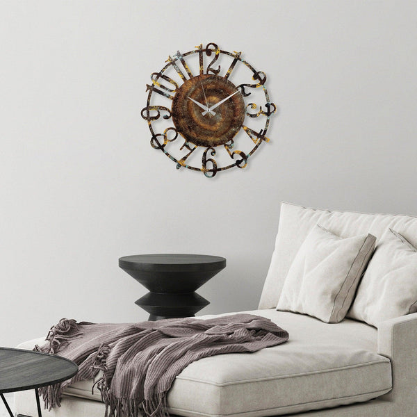 Ceas de perete Metal Wall Clock 15, Multicolor, 48x48 cm
