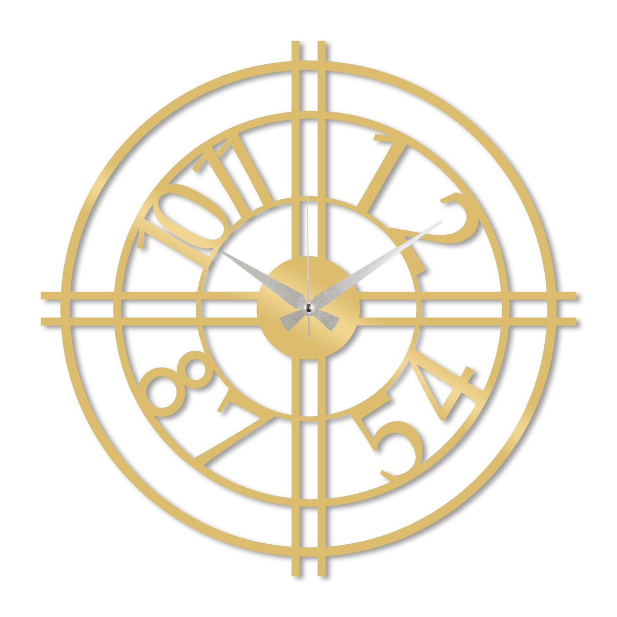 Ceas de perete Metal Wall Clock 33 - Gold, Aur, 48x1x48 cm