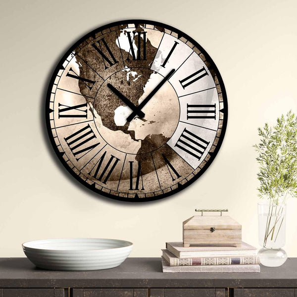 Ceas decorativ din MDF 5050MS, Multicolor, 50x50 cm
