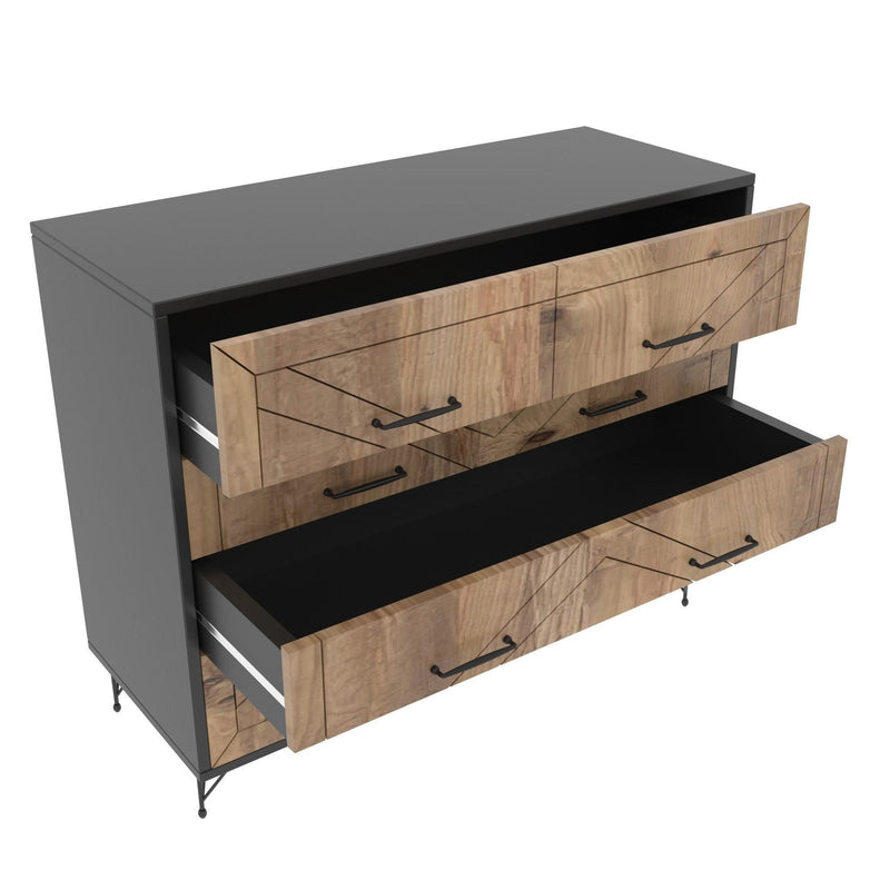Comoda Comfort, Gri, 80x100x40 cm