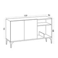 Comoda Galaxy cu 2 usi si Rafturi, Alb, 120 x 80 x 40 cm