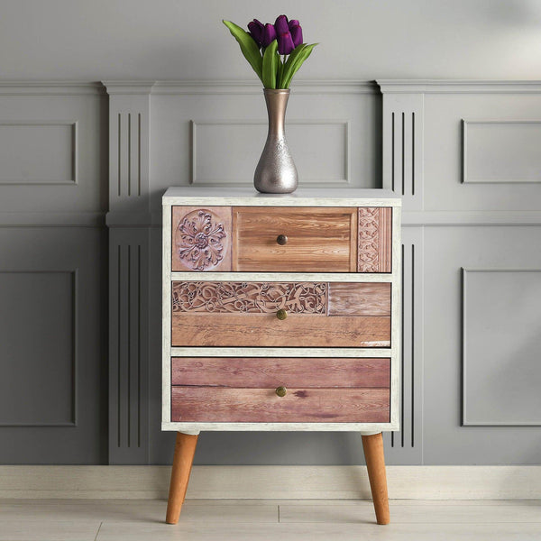 Comoda Liza, Alb, 50x68x35 cm