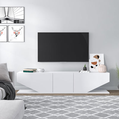 Comoda TV Cinera, Alb, 180x40x30 cm