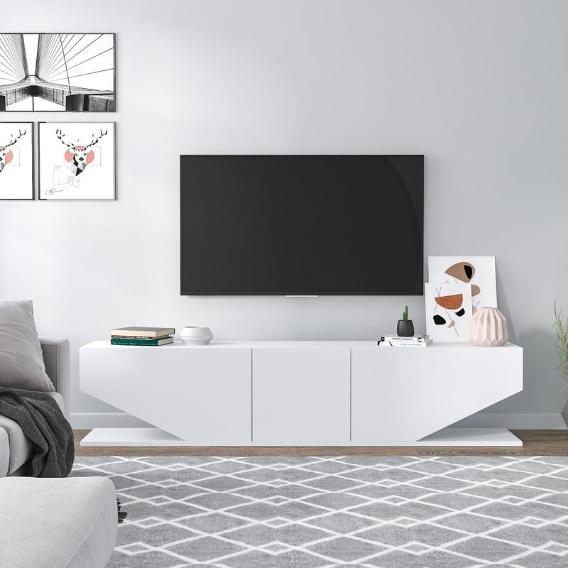 Comoda TV Cinera, Alb, 180x40x30 cm