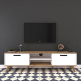 Comoda TV Defne, Alb, 180x49x35 cm