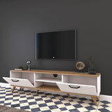 Comoda TV Defne, Alb, 180x49x35 cm