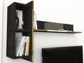 COMODA TV Harlequin cu 3 Compartimente, Negru, 180 x 45 x 33 cm