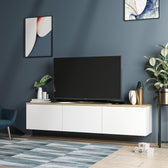 COMODA TV Neon cu 3 Compartimente, Alb, 160 x 35 x 32 cm