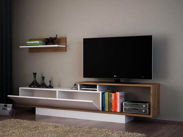 Comoda TV Oraze, Alb, 180x45x30 cm