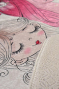 Covor de Copii Little Princess, Roz - Alb, 100x160 cm