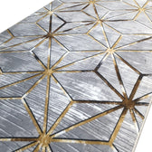 Covor de Hol Diamond, Gri, Lavabil, Antibacterian, Antiderapant, 150x80 cm