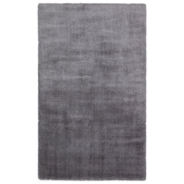 Covor de living / dormitor Maze Home Comfort Shaggy, Antiderapant, Gri, 80x150 cm