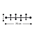 Cuier de hol metalic Rod, Negru, 22x1x70 cm