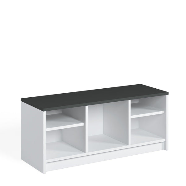 Cuier cu pantofar Neo, Alb, 2 piese, 100x40x22 cm