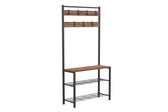 Cuier Tifo cadru metal, Negru, 86 x 172 x 30 cm