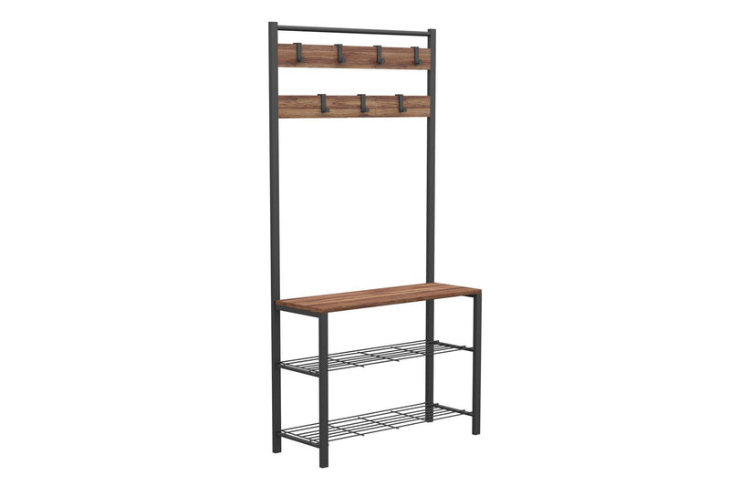 Cuier Tifo cadru metal, Negru, 86 x 172 x 30 cm