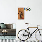 Decoratiune de perete lemn Banksy - 14, Nuc, 60x3x58 cm