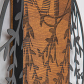 Decoratiune de perete lemn Dragostea in Aer, Negru, 60 x 59 x 3