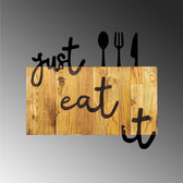 Decoratiune de perete lemn Just Eat It, Nuc, 52x3x58 cm