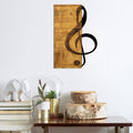 Decoratiune de perete lemn Skyler, Nuc, 58x3x39 cm