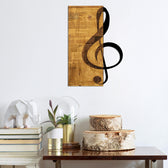 Decoratiune de perete lemn Skyler, Nuc, 58x3x39 cm