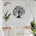 Decoratiune de perete Metal Agac, Negru, 60x0.15x60 cm