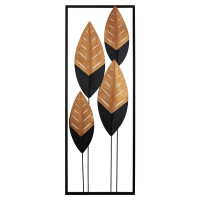 Decoratiune de perete Metal Asil, Multicolor, 90x5x32 cm