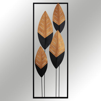 Decoratiune de perete Metal Asil, Multicolor, 90x5x32 cm