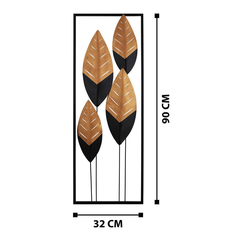 Decoratiune de perete Metal Asil, Multicolor, 90x5x32 cm