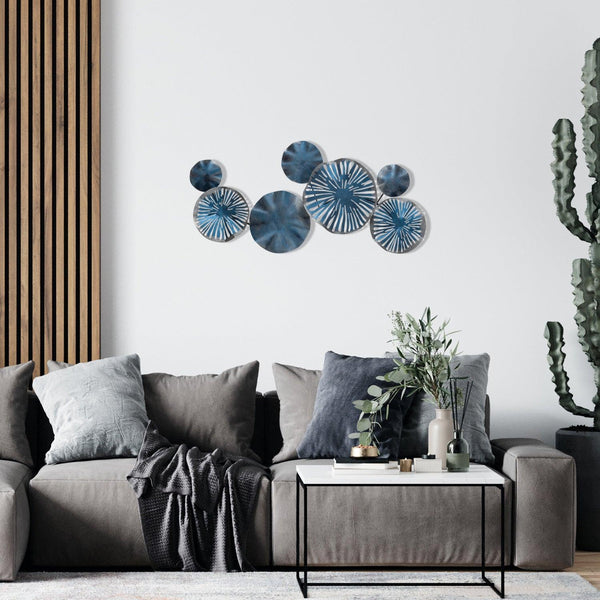 Decoratiune de perete Metal Astrid, Multicolor, 35x79 cm