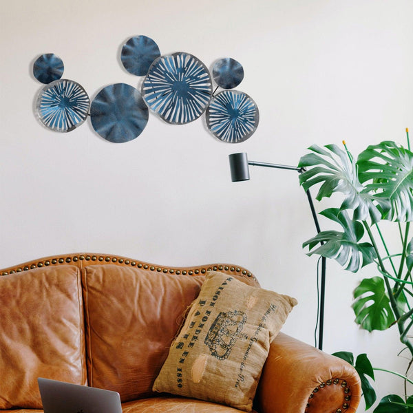 Decoratiune de perete Metal Astrid, Multicolor, 35x79 cm