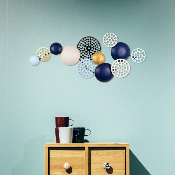 Decoratiune de perete Metal Aurora 2, Multicolor, 40x95 cm