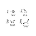 Decoratiune de perete Metal Birds Sorty - 443, Negru, 1.5x20x22 cm