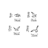 Decoratiune de perete Metal Birds Sorty - 443, Negru, 1.5x20x22 cm