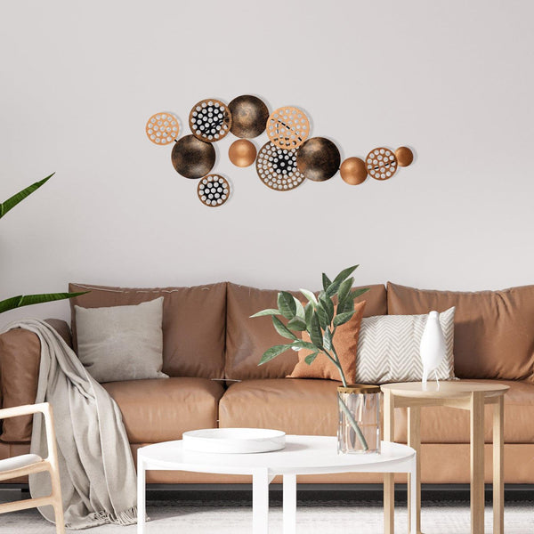 Decoratiune de perete Bronte, Metal, 42x8x90 cm